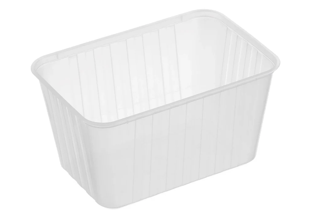 1500ml Rectangular Ribbed Container