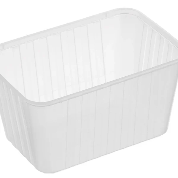 1500ml Rectangular Ribbed Container