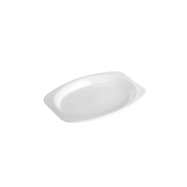Plastic Oval Plate White 245mm