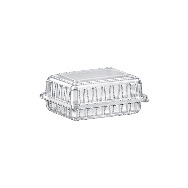Rectangular Folding Clam Ribbed 1