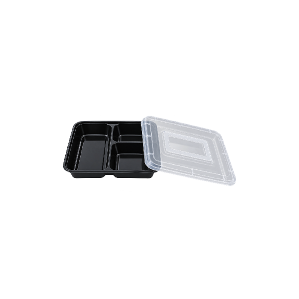 Three Compartment Container with Lid 1