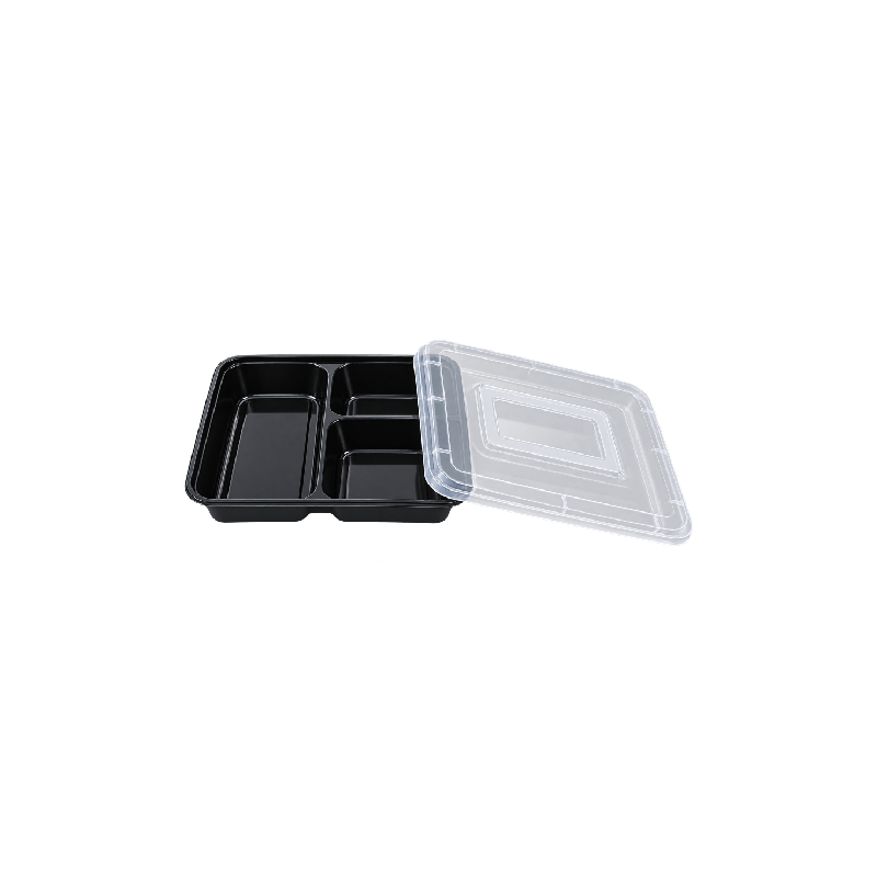 Three Compartment Container with Lid 1