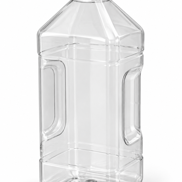 2000ml Square Grip Bottle Clear PET