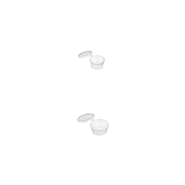 70ml Round Sauce Hinged Lid Container