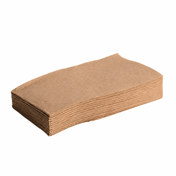 Quilted Brown Dinner Napkin GT Fold 2ply