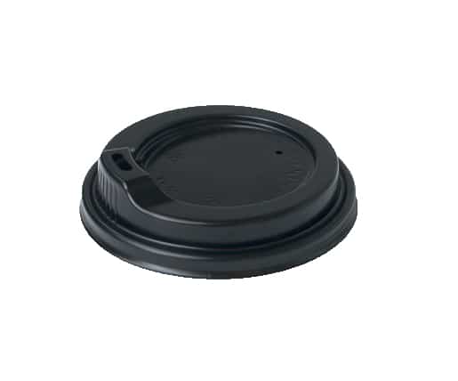 Black Flat Lid 90mm