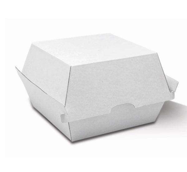 White Corrugated Burger Box