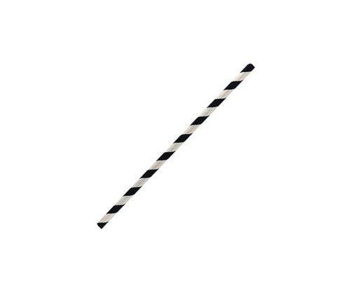5x120mm Black Stripe Paper Straws