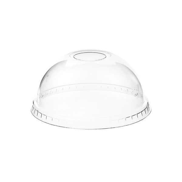 RPET Dome Lid with Hole 78mm