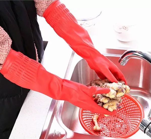 45cm Long Cuff Rubber Glove Small