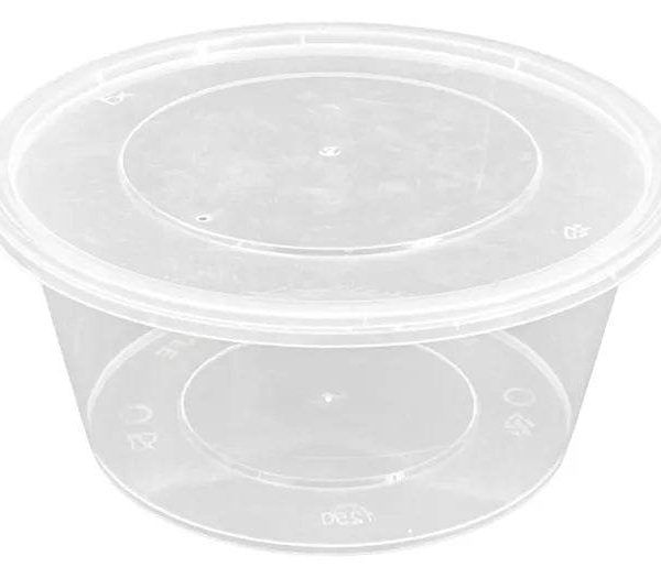 1250ml Clear Round Container and Lid