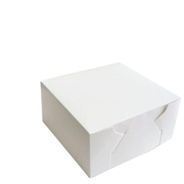 White Cake Box 10x10x6"
