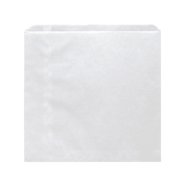 6 Square White Flat Pack Bag