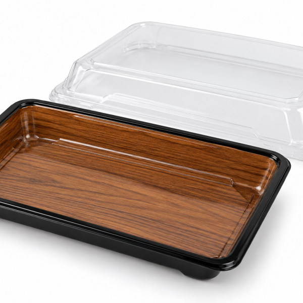 Wood Grain Sushi Tray Set