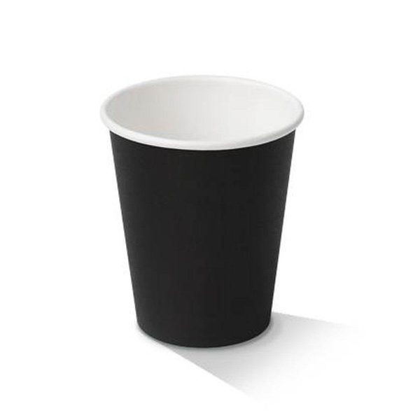 8oz Black Single Wall Coffee Cup 80mm