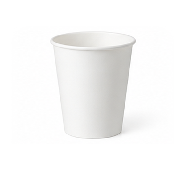 12oz Tall White Single Wall Coffee Cup 80mm