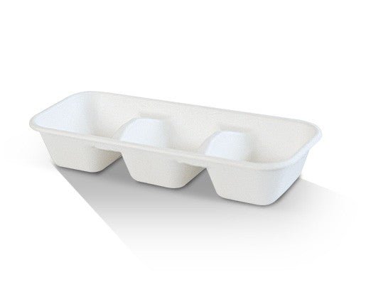 3 Compartment Sugarcane Tray and Lid